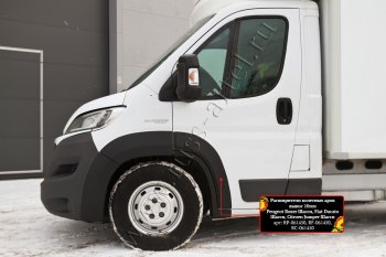 9 809 р. Передние расширители колёсной арки РА (вылет 10 мм)  CITROEN Jumper  290 (2014-2022), Fiat Ducato  290 (2014-2025) (Передние, поверхность шагрень)  с доставкой в г. Воронеж. Увеличить фотографию 2