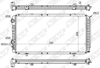 Радиатор двигателя SAT (трубчатый, 1.9TD/2.0/2.0TD/2.2/2.5TD/2.8TD, МКПП) Peugeot Boxer 230 (1994-2002)
