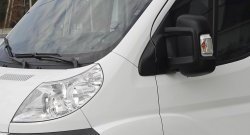 709 р. Накладки на зеркала RA CITROEN Jumper 250 (2006-2014) (Поверхность шагрень)  с доставкой в г. Воронеж. Увеличить фотографию 4
