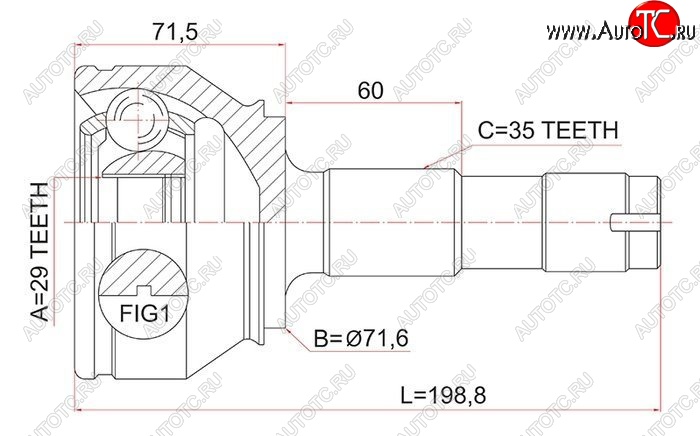 2 499 р. ШРУС SAT (наружный)  CITROEN Jumper  250 (2006-2014), Fiat Ducato  250 (2006-2014), Peugeot Boxer  250 (2006-2014)  с доставкой в г. Воронеж