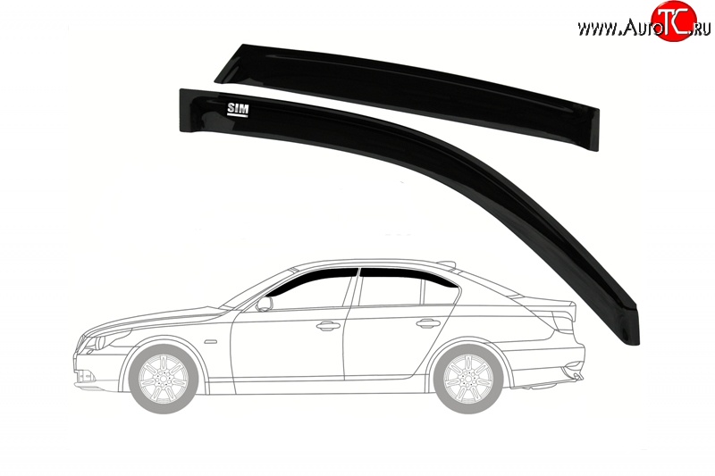 3 269 р. Дефлекторы окон SIM Daewoo Gentra KLAS седан (2012-2016)  с доставкой в г. Воронеж
