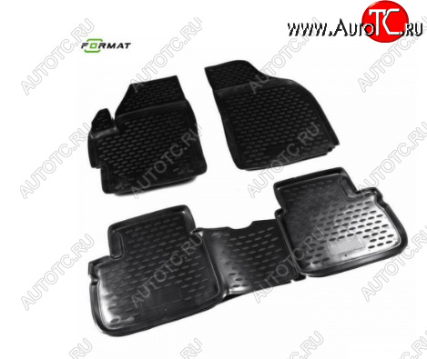 5 399 р. Комплект 3D ковриков салона на Format (повышенная износостойкость).  Daewoo Matiz  M150 (2000-2016) рестайлинг  с доставкой в г. Воронеж