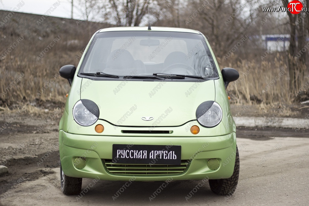 369 р. Реснички на фары RA Daewoo Matiz M100 дорестайлинг (1998-2000) (Неокрашенные) с доставкой в г. Воронеж Увеличить фотографию 1 369 р. Реснички на фары RA Daewoo Matiz M100 дорестайлинг (1998-2000) (Неокрашенные) с доставкой в г. Воронеж