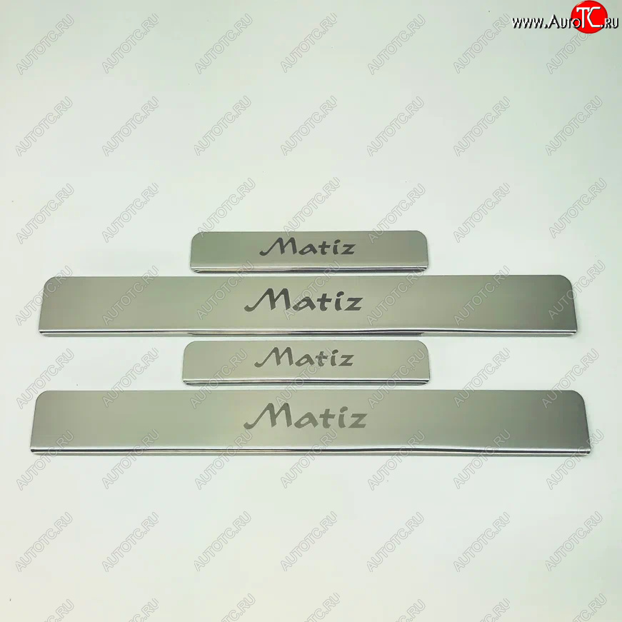 2 179 р. Накладки порожков салона INOX Daewoo Matiz M100 дорестайлинг (1998-2000) (Нержавеющая сталь)  с доставкой в г. Воронеж