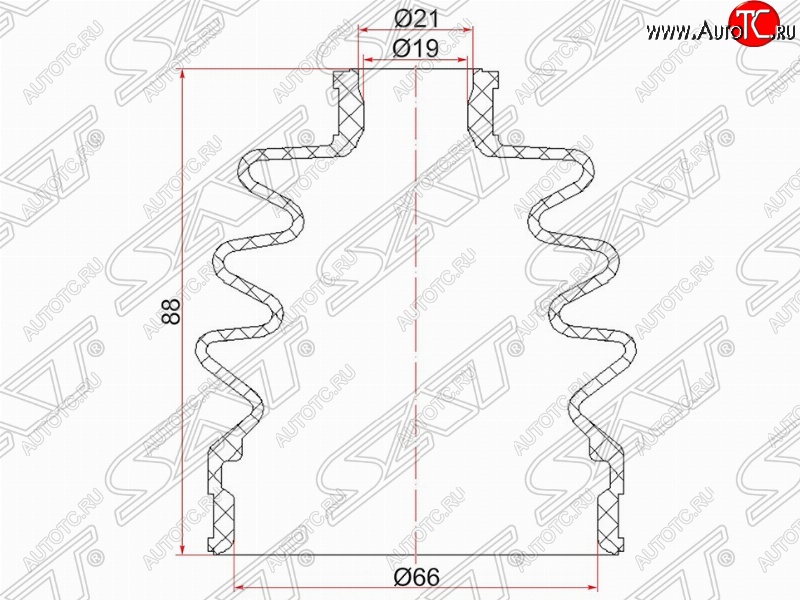 339 р. Пыльник ШРУСа SAT (наружный)  Daewoo Matiz  M100 (1998-2000), Mazda 2/Demio  DW (1996-2002)  с доставкой в г. Воронеж