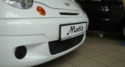 1 469 р. Сетка на бампер (рестайлинг) Russtal (черная) Daewoo Matiz M100 дорестайлинг (1998-2000)  с доставкой в г. Воронеж. Увеличить фотографию 4