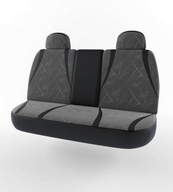 6 449 р. Чехлы для сидений Lord Autofashion Форсаж (экокожа)  Daewoo Nexia  рестайлинг (2008-2015) (Черный, вставка флок Серый флеш)  с доставкой в г. Воронеж. Увеличить фотографию 2