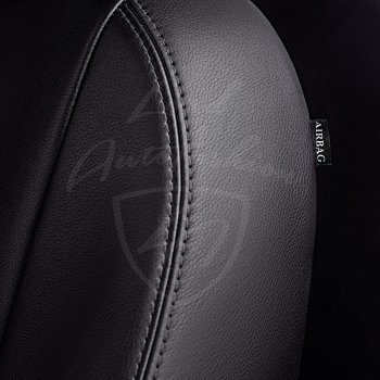 7 199 р. Чехлы для сидений Lord Autofashion Турин Ромб (экокожа)  Daewoo Nexia  рестайлинг (2008-2015) (Черный, вставка черная, строчка черная)  с доставкой в г. Воронеж. Увеличить фотографию 2