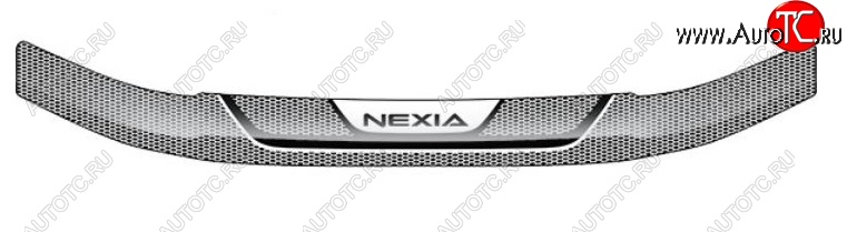 2 079 р. Дефлектор капота CA-Plastiс  Daewoo Nexia  дорестайлинг (1995-2008) (Серия Art серебро)  с доставкой в г. Воронеж