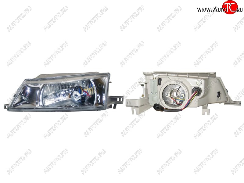 2 899 р. Левая передняя фара SAT (хрусталь) Daewoo Nexia дорестайлинг (1995-2008)  с доставкой в г. Воронеж