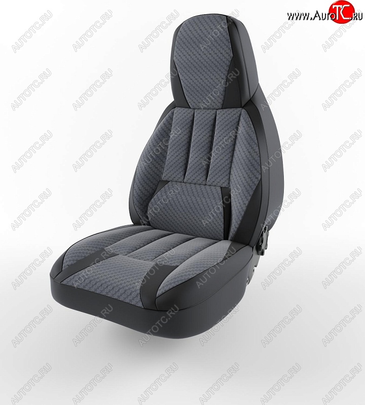 5 749 р. Чехлы для сидений Lord Autofashion Форсаж (экокожа)  Daewoo Nexia  дорестайлинг (1995-2008) (Черный, вставка жаккард Зигзаг)  с доставкой в г. Воронеж