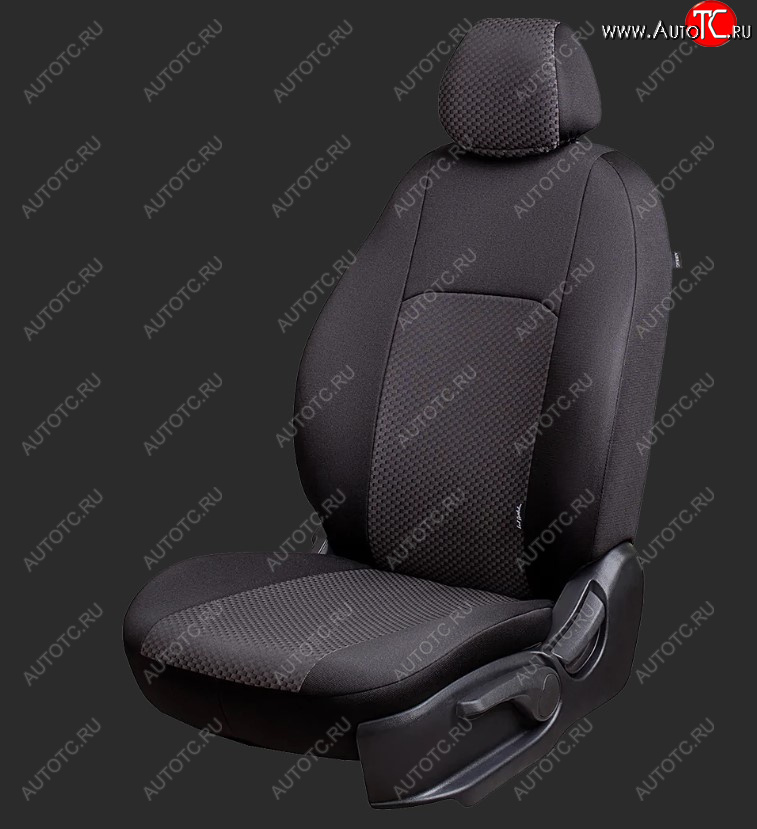 5 399 р. Чехлы для сидений Lord Autofashion Дублин (жаккард, сплошная спинка)  Daewoo Nexia  дорестайлинг (1995-2008) (Черный, вставка Сеул серый)  с доставкой в г. Воронеж