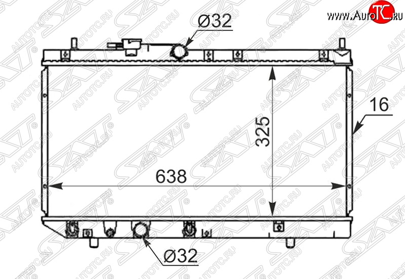 6 499 р. Радиатор двигателя SAT (пластинчатый, МКПП/АКПП)  Daihatsu Pyzar (1996-2002)  с доставкой в г. Воронеж