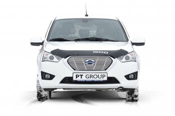 6 479 р. Накладка на решетку радиатора Petroil Tuning Datsun mi-DO хэтчбэк (2014-2021) (Нержавейка)  с доставкой в г. Воронеж. Увеличить фотографию 3