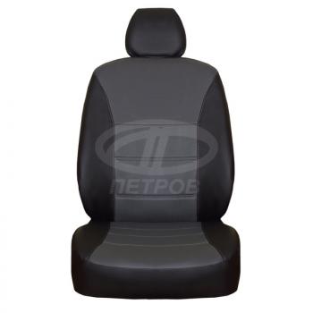 5 749 р. Чехлы на сиденья (экокожа, Access, СЗС) ПЕТРОВ Орегон  Datsun on-DO (2014-2019) седан дорестайлинг (черный/серый)  с доставкой в г. Воронеж. Увеличить фотографию 2