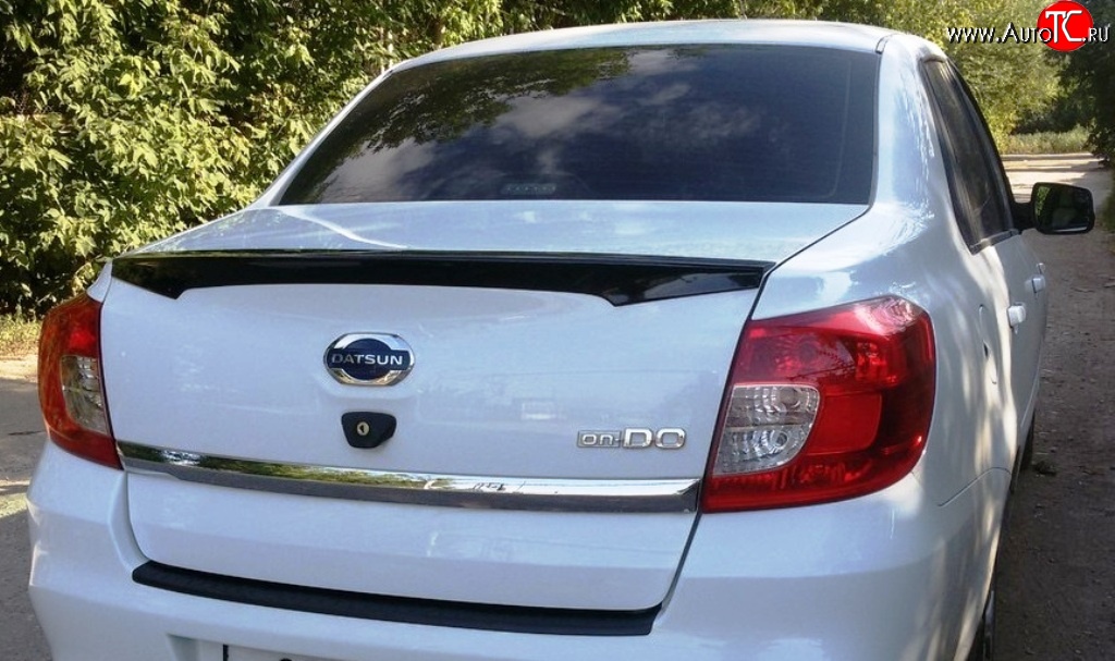 2 249 р. Лип спойлер АртФорм Datsun on-DO седан дорестайлинг (2014-2019) (цвет: Оранжевый)  с доставкой в г. Воронеж