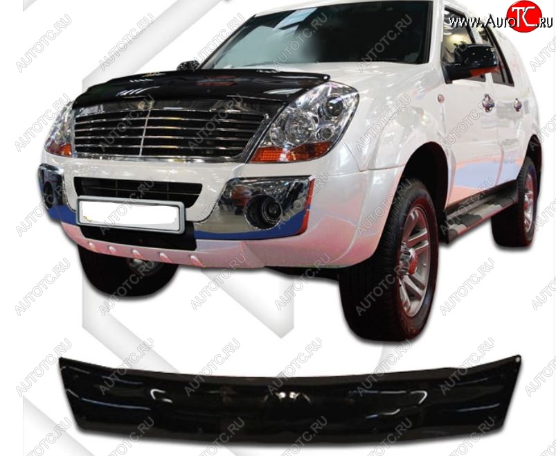 2 079 р. Дефлектор капота CA-Plastic  Derways Aurora (2006-2008) (Classic черный, Без надписи)  с доставкой в г. Воронеж