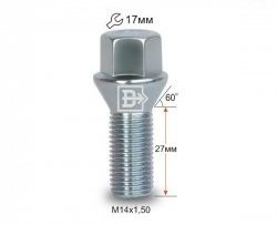 Колёсный болт длиной 27 мм Вектор M14 1.5 27 под гаечный ключ Ford F-250 (2011-2016) 