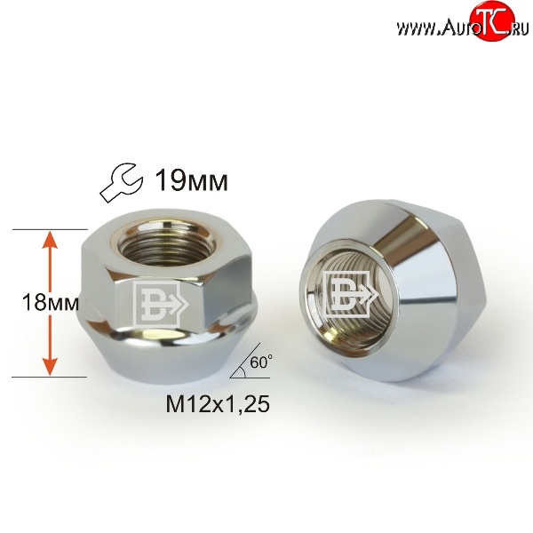 47 р. Колёсная гайка Вектор M12x1.25 Лада нива 4х4 2329 пикап (1995-2019)