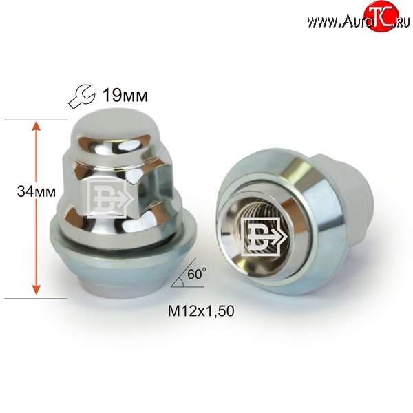 172 р. Колёсная гайка Вектор M12 1.5    с доставкой в г. Воронеж