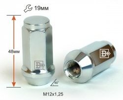 169 р. Колёсная гайка Вектор M12 1.25    с доставкой в г. Воронеж. Увеличить фотографию 1