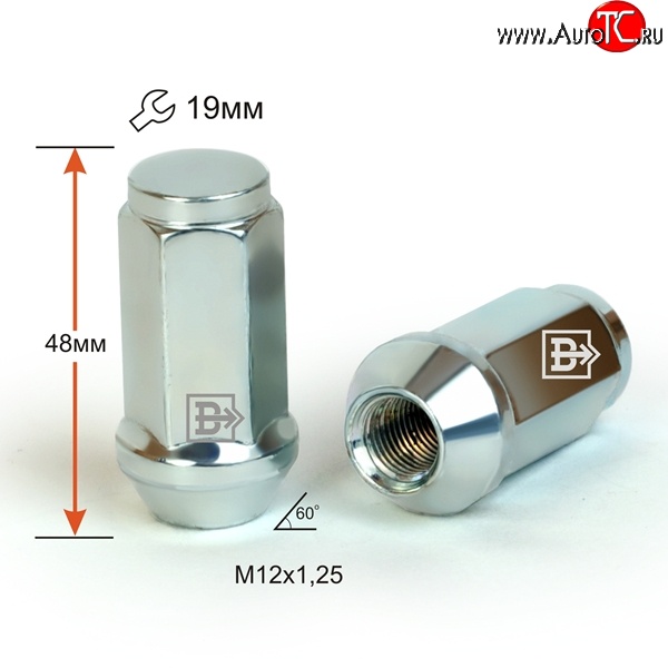 169 р. Колёсная гайка Вектор M12 1.25    с доставкой в г. Воронеж