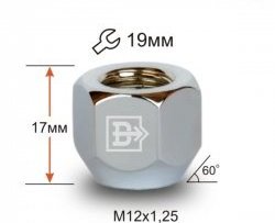 Колёсная гайка Вектор M12 1.25 Лада 2102 (1971-1985) 