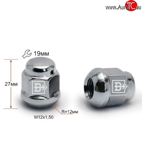 73 р. Колёсная гайка Вектор M12 1.5    с доставкой в г. Воронеж