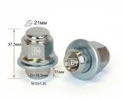 144 р. Колёсная гайка Вектор M12 1.25    с доставкой в г. Воронеж. Увеличить фотографию 1