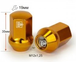 120 р. Колёсная гайка Вектор M12 1.25    с доставкой в г. Воронеж. Увеличить фотографию 1