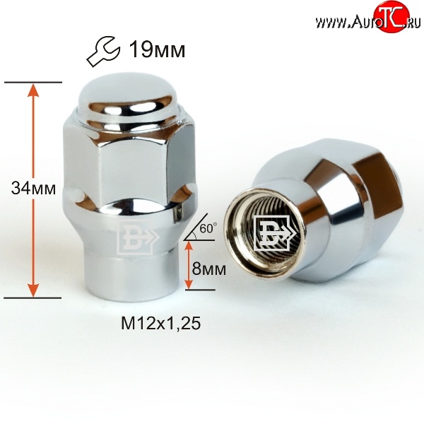89 р. Колёсная гайка Вектор M12 1.25    с доставкой в г. Воронеж