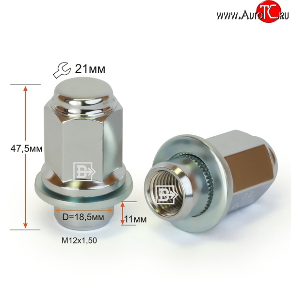 169 р. Колёсная гайка Вектор M12 1.5    с доставкой в г. Воронеж