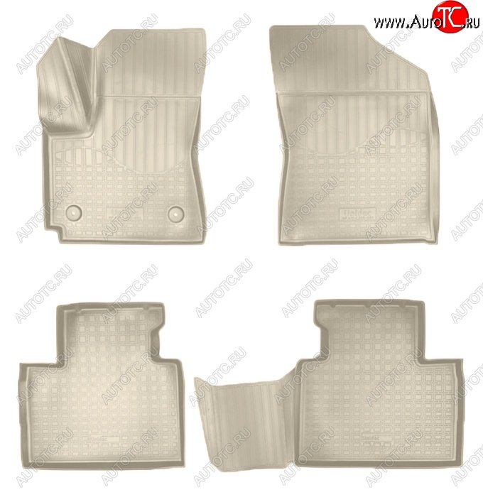 3 199 р. Коврики салонные Noplast (3D)  FAW Besturn X40  D181 (2016-2022) (Бежевые)  с доставкой в г. Воронеж