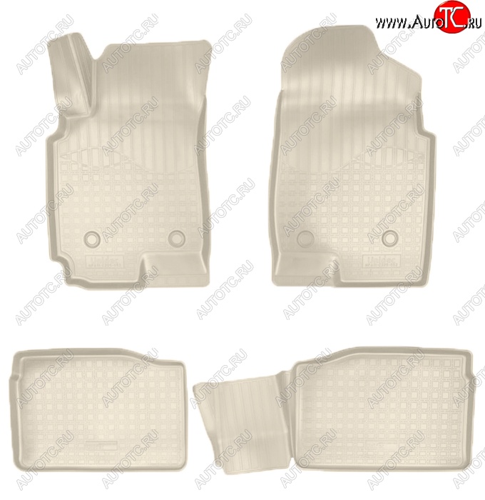 3 199 р. Коврики салонные Noplast (3D)  FAW Besturn X80 (2014-2021) дорестайлинг, рестайлинг (Бежевые)  с доставкой в г. Воронеж