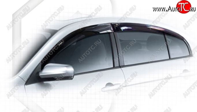 2 079 р. Дефлектора окон CA-Plastic  FAW Besturn B50 (2012-2017) рестайлинг (Classic полупрозрачный)  с доставкой в г. Воронеж