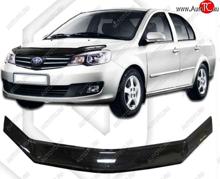 1 999 р. Дефлектор капота CA-Plastic  FAW V5 (2012-2017) (Classic черный, Без надписи)  с доставкой в г. Воронеж