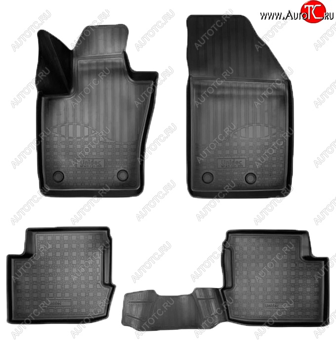 1 999 р. Коврики салонные Noplast (3D)  Fiat 500X  334 (2014-2023) дорестайлинг, рестайлинг (Черные)  с доставкой в г. Воронеж