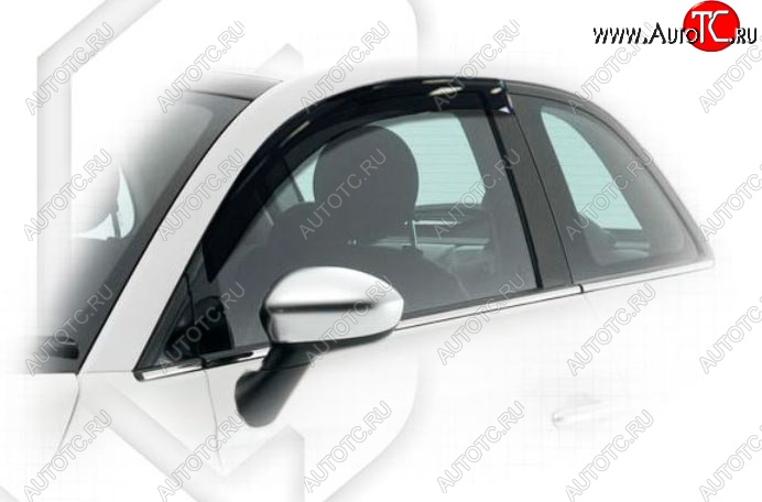 1 839 р. Дефлектора окон CA-Plastiс  Fiat 500  312,FF (2007-2015) дорестайлинг хэтчбэк 3 дв. (Classic полупрозрачный, Без хром.молдинга)  с доставкой в г. Воронеж