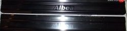 2 033 р. Комплект накладок на порожки автомобиля Novline Fiat Albea 170 седан (2002-2012)  с доставкой в г. Воронеж. Увеличить фотографию 3