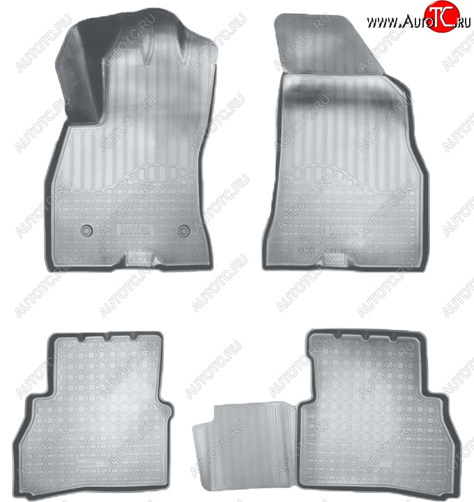 3 199 р. Коврики салонные Noplast (3D)  Fiat Doblo  263 (2015-2022) рестайлинг (Серые)  с доставкой в г. Воронеж
