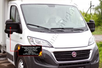 1 269 р. Накладки на боковые зеркала (шагрень) RA Fiat Ducato 290 (2014-2025) (Неокрашенные)  с доставкой в г. Воронеж. Увеличить фотографию 3