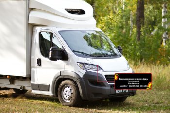 1 439 р. Реснички на фары (глянец) RA  Fiat Ducato  290 (2014-2025) (Неокрашенные)  с доставкой в г. Воронеж. Увеличить фотографию 3