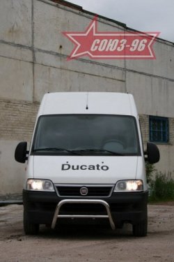 10 844 р. Защита переднего бампера Souz-96 (d60) Fiat Ducato 250 (2006-2014)  с доставкой в г. Воронеж. Увеличить фотографию 2