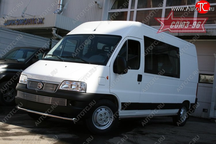 11 564 р. Защита переднего бампера одинарная Souz-96 (d60) Fiat Ducato 250 (2006-2014)  с доставкой в г. Воронеж