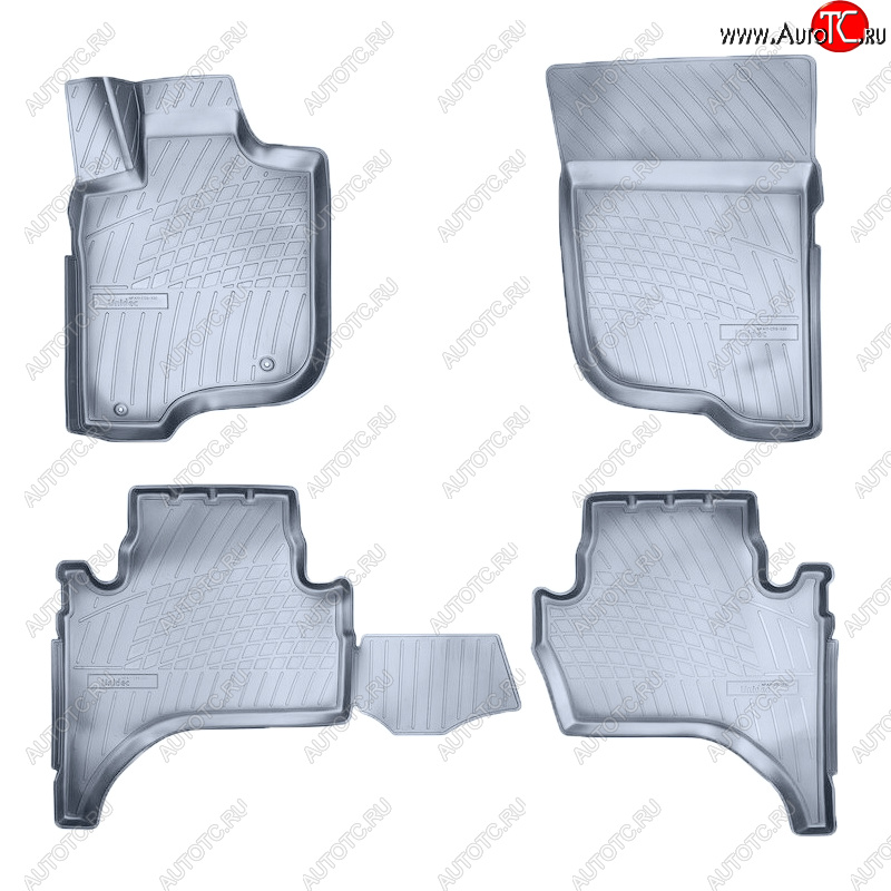 2 989 р. Коврики салона Norplast Unidec  Fiat Fullback (2016-2018), Mitsubishi L200  4 (2006-2016) (Цвет: серый)  с доставкой в г. Воронеж