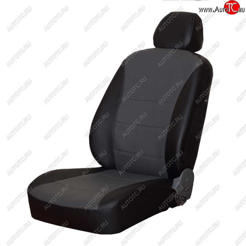 4 749 р. Чехлы на сиденья (экокожа) ПЕТРОВ Орегон  Ford C-max  Mk1 (2007-2010) рестайлинг (черный/серый)  с доставкой в г. Воронеж