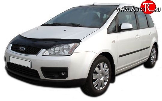 2 599 р. Дефлектор капота NovLine (черный)  Ford C-max  Mk1 (2007-2010) рестайлинг  с доставкой в г. Воронеж