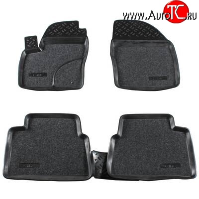 3 199 р. Комплект ковриков в салон Aileron 4 шт. (полиуретан, покрытие Soft) Ford C-max Mk1 рестайлинг (2007-2010)  с доставкой в г. Воронеж