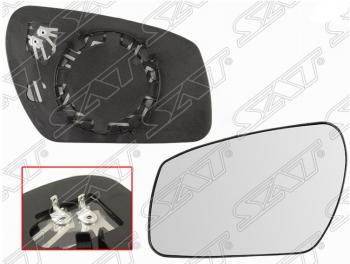 Полотно зеркала SAT (сферическое с обогревом) Ford Focus 2  седан дорестайлинг (2004-2008)