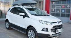 17 699 р. Защита переднего бампера (2 трубыØ63 и 42 мм, нержавейка) SLITKOFF  Ford EcoSport (2013-2019) дорестайлинг  с доставкой в г. Воронеж. Увеличить фотографию 3